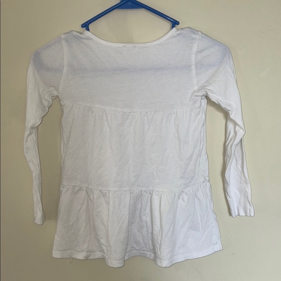 Girls crewcut white ruffle long sleeve - Picture 4 of 4